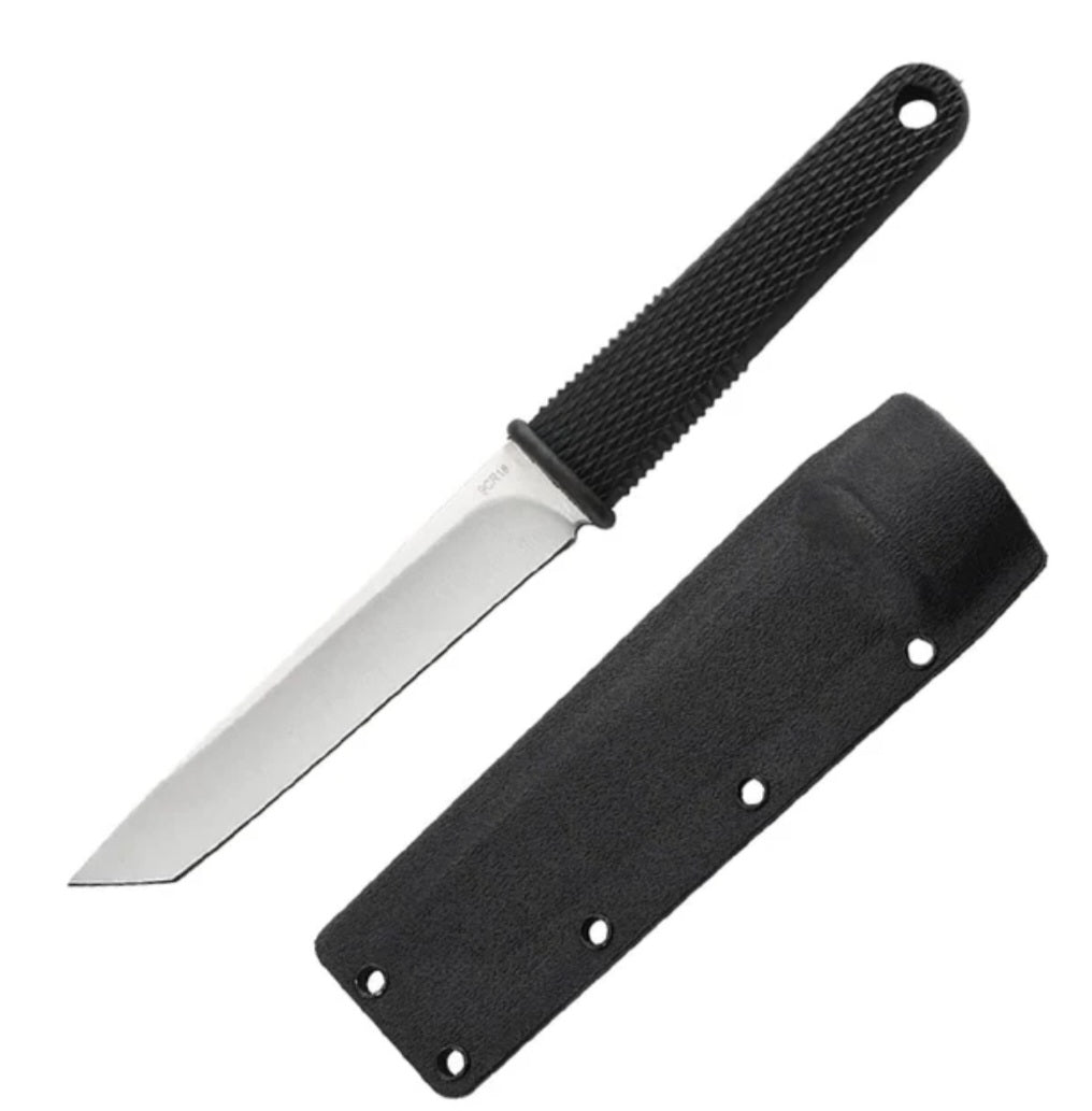 Coltello tattico lama "tanto" in acciaio D2. Affilatura artigianale a rasoio