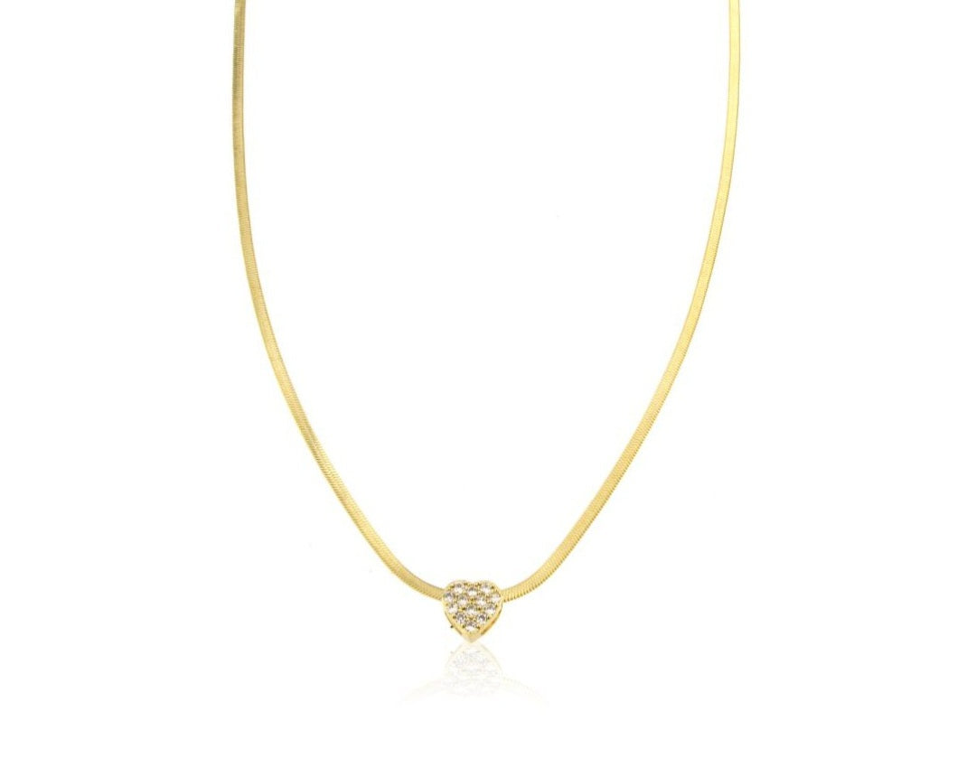 Collana snake con pendente in acciaio inox