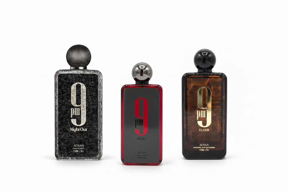 afnan 9 pm collezione elixir rebel night out