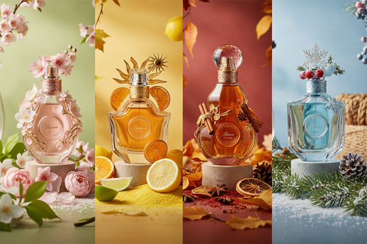 Fragranze orientali per ogni occasione - Persone felici con profumi luxury colorati