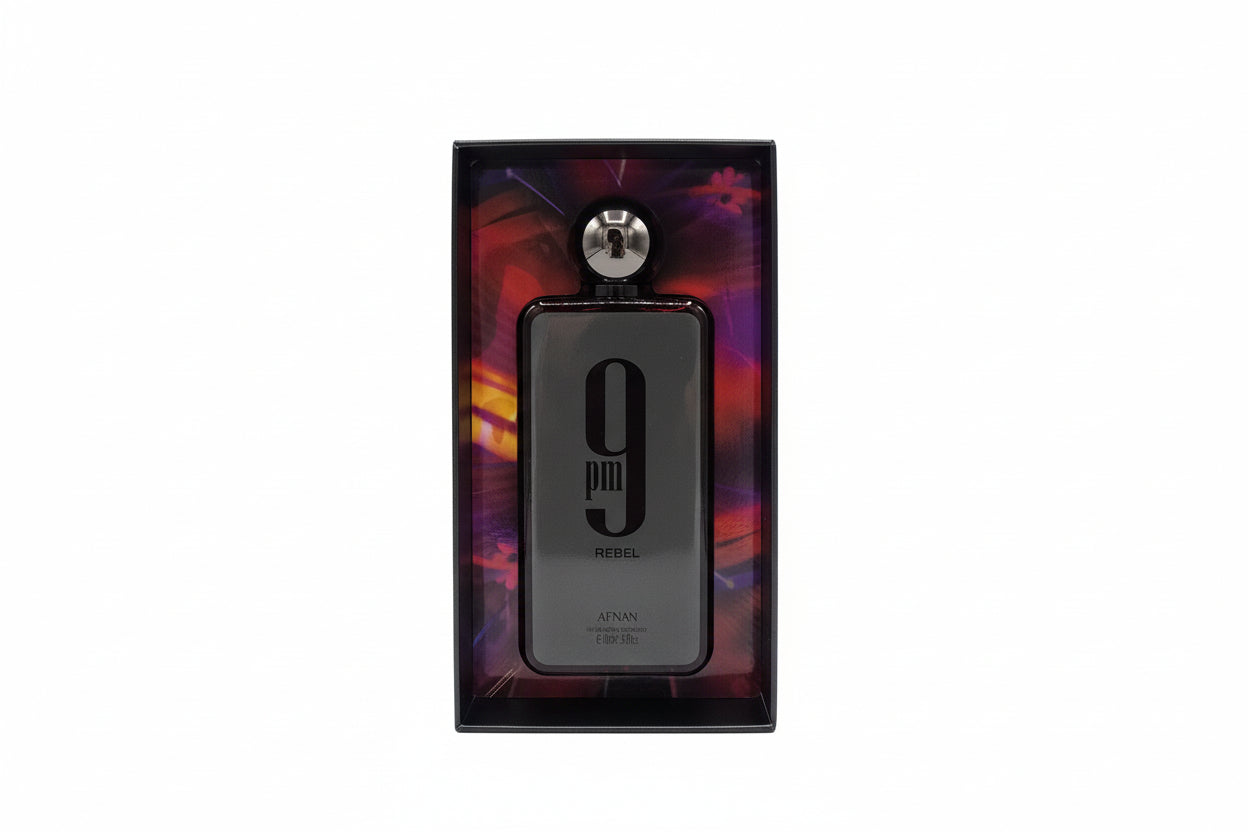 9 PM Rebel Afnan Eau de Parfum - Fragranza Unisex Audace e Intensa 100ml