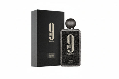 Afnan 9 PM Night Out Extrait de Parfum 100ml - Profumo Orientale Gourmand Unisex - Bottiglia Originale