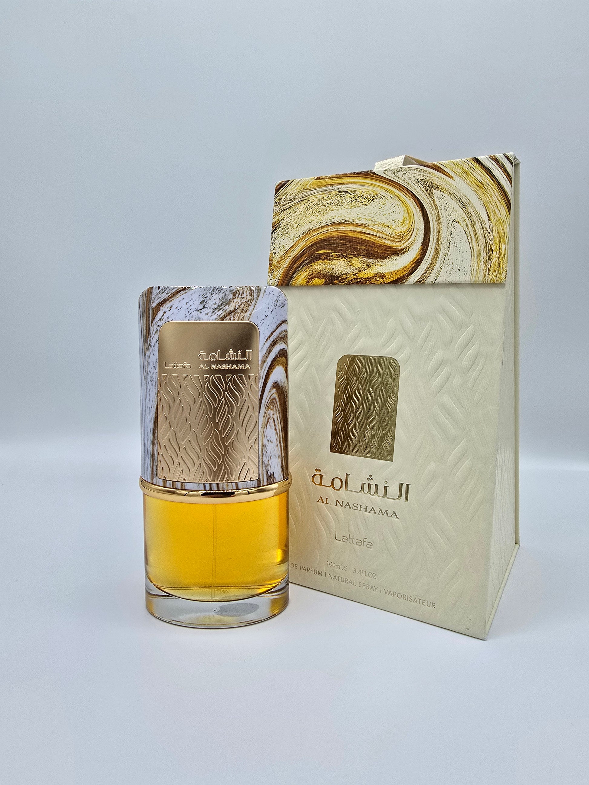 Al Nashama Lattafa EDP 100ml - Dettaglio Bottiglia Profumo Orientale Avvolgente