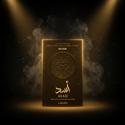 Asad Elixir Lattafa Eau de Parfum - Fragranza Orientale Unisex Intensa 100ml