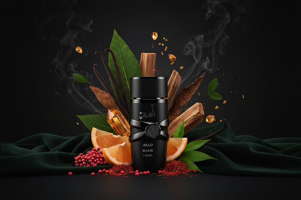 Lattafa Asad Elixir Eau de Parfum 100ml fragranza orientale speziata unisex persistente

