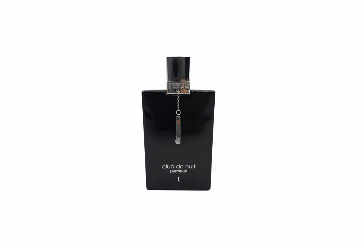 Dettaglio bottiglia Armaf Club de Nuit Precieux extrait de parfum 55ml luxury
