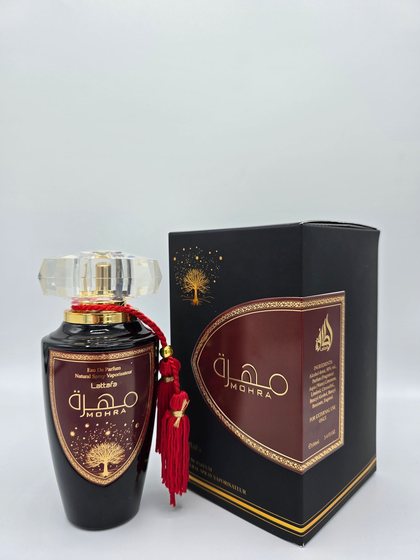 Mohra Lattafa EDP 100ml - Dettaglio Bottiglia Profumo Orientale Raffinato