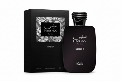 Rasasi Hawas Kobra EDP 100ml - Dettaglio Bottiglia Profumo Elegante Intenso