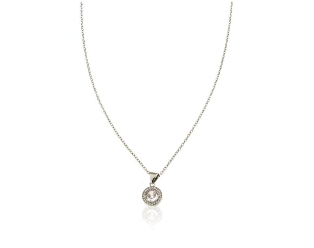 Collana con pendente zircone