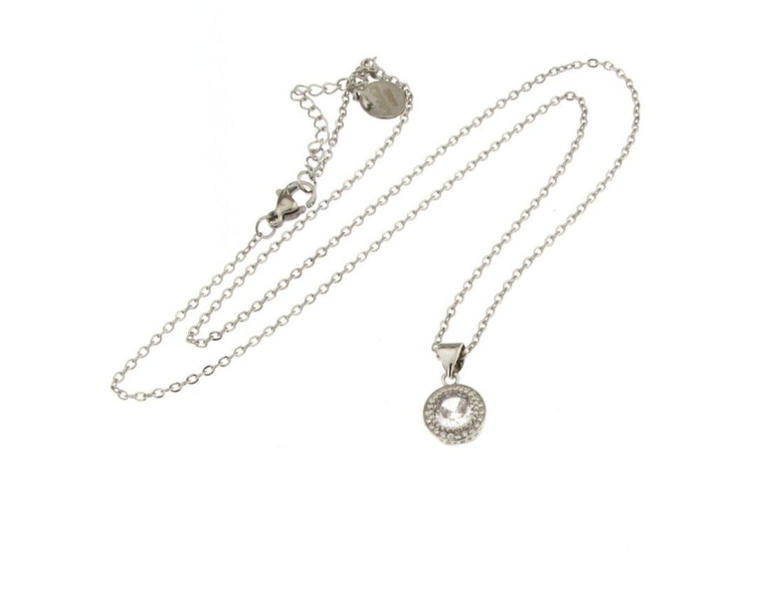 Collana con pendente zircone