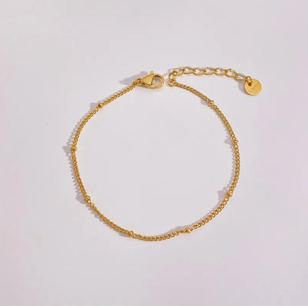 Bracciale acciaio inossidabile placcato in oro 16k