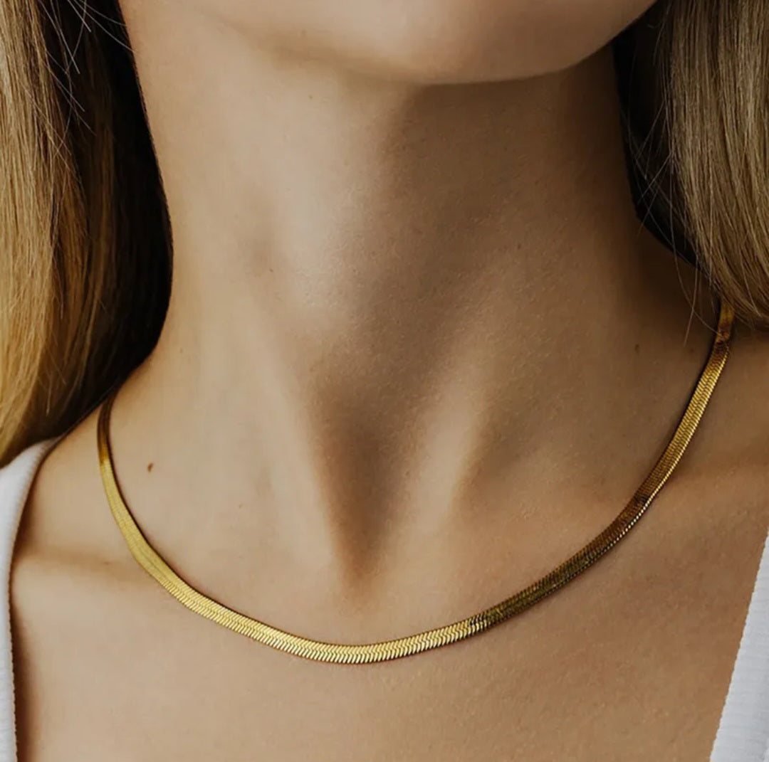 Collana snake placcata in oro 18k