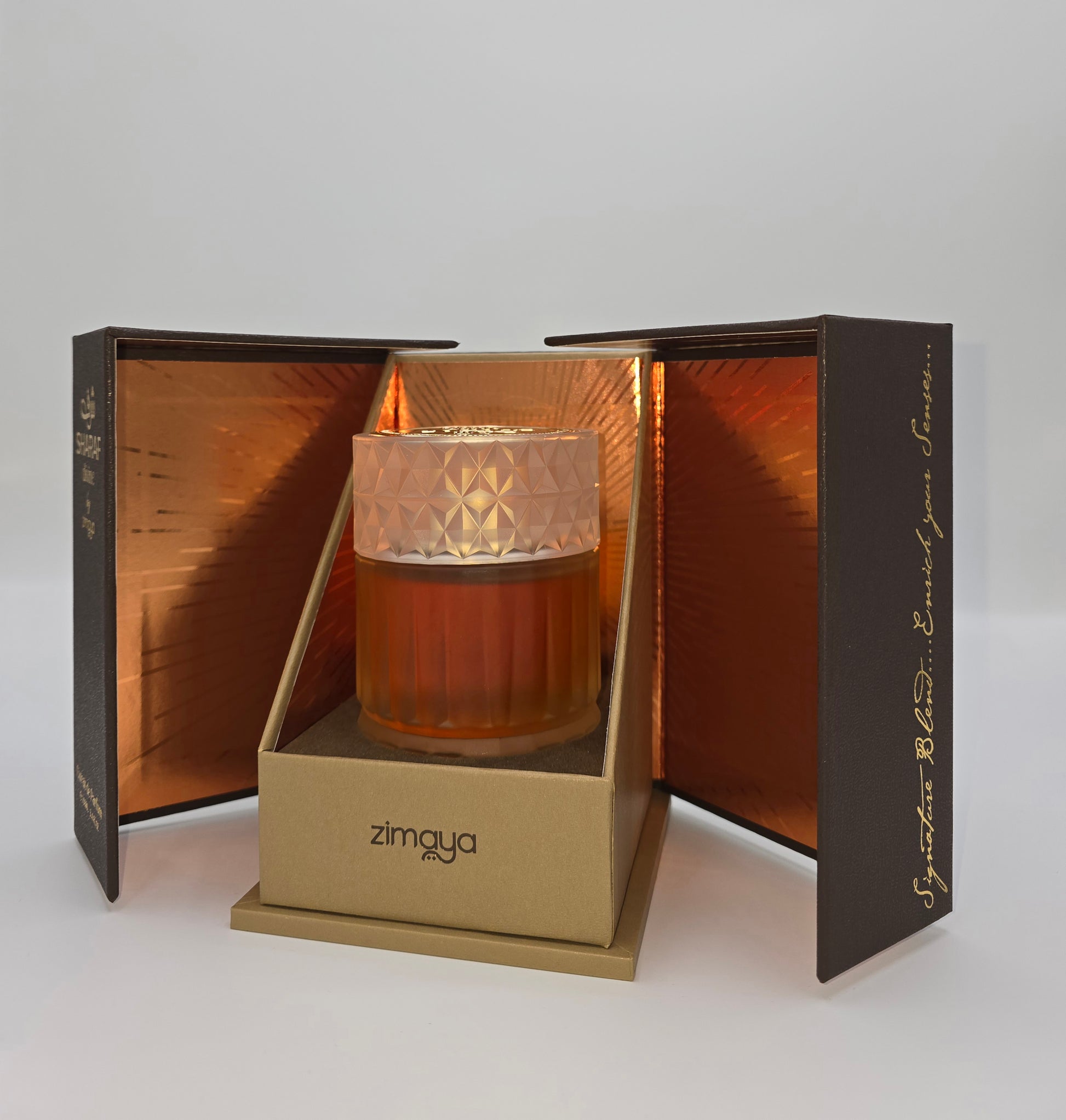 Zimaya Sharaf Divine Extrait de Parfumes 100 ml - Profumo orientale unisex di nicchia in elegante flacone dorato, fragranza persistente e raffinata