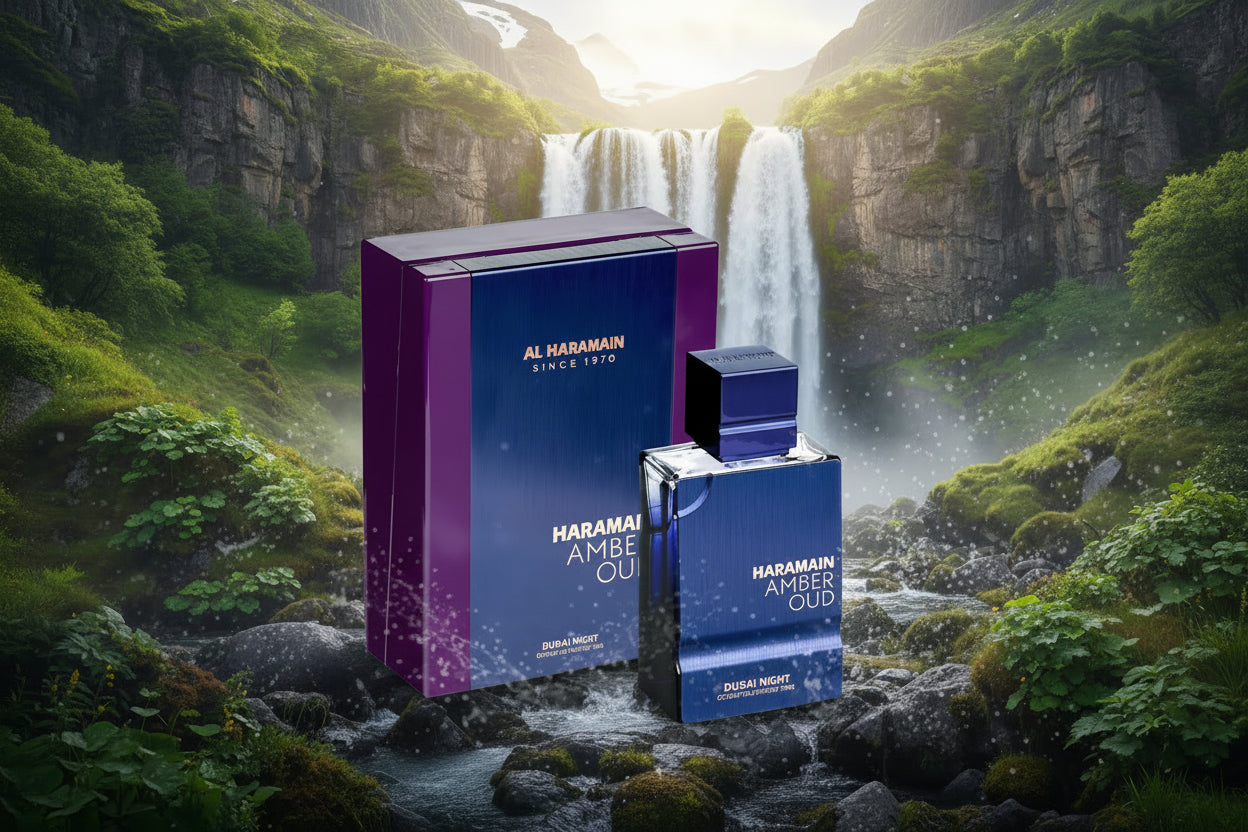 Al Haramain Amber Oud Dubai Night fragranza lusso orientale magnetica sillage potente
