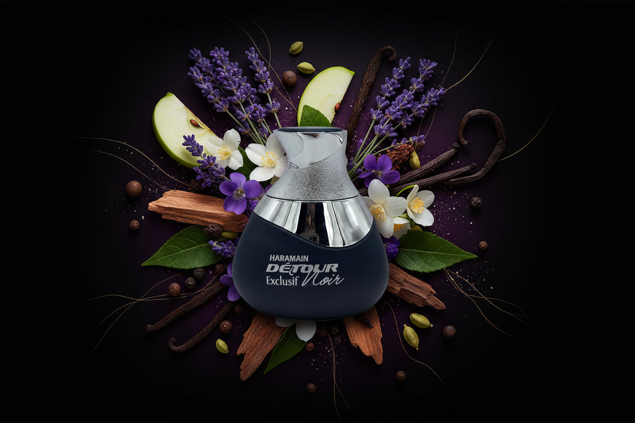 Al Haramain Detour Noir Eau de Parfum 100ml Fragranza Orientale Floreale Unisex
