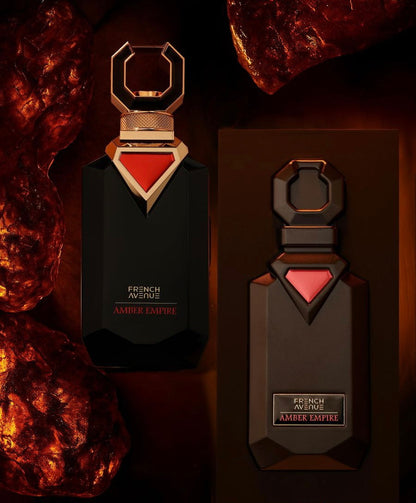 French Avenue Amber Empire 100ml profumo orientale legnoso ambrato vista laterale
