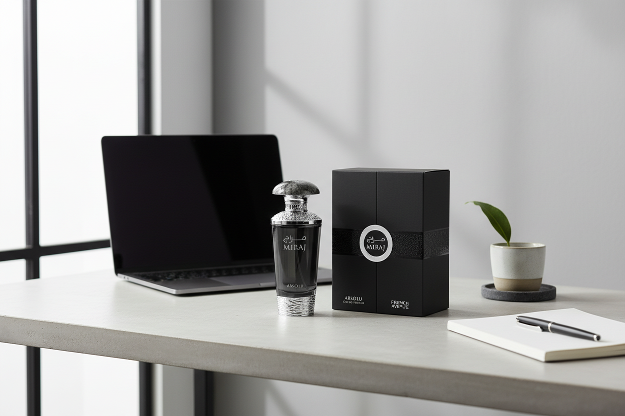 French Avenue Miraj Absolu lifestyle desk contemporaneo profumo niche unisex moderno
