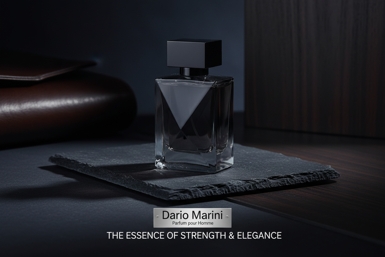 Immagine per homepage Shopify per profumi uomo elegante Dario Marini 