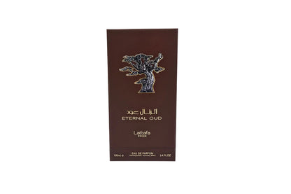 Lattafa Eternal Oud 100ml bottiglia completa profumo orientale legnoso unisex oud
