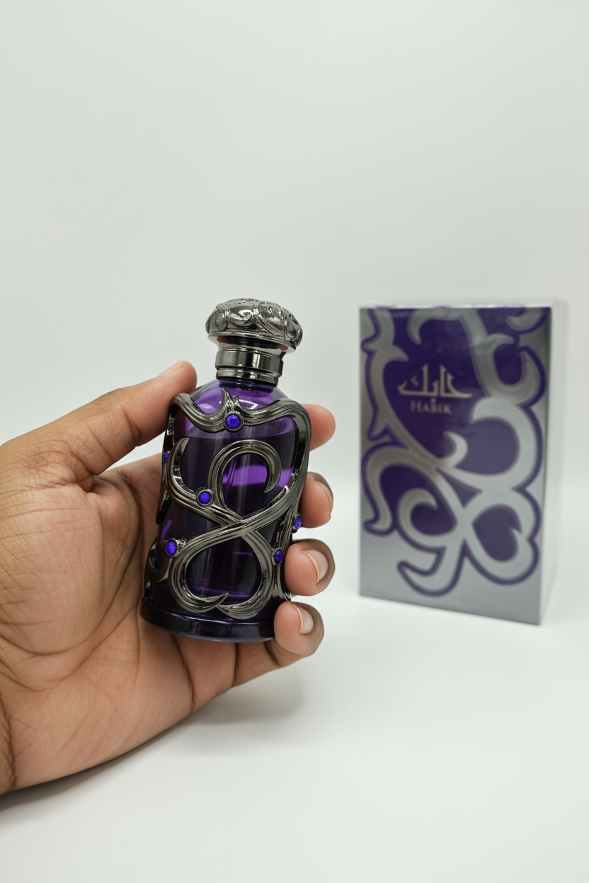 Lattafa Habik Man 100ml dimensioni formato eau de parfum mano confronto