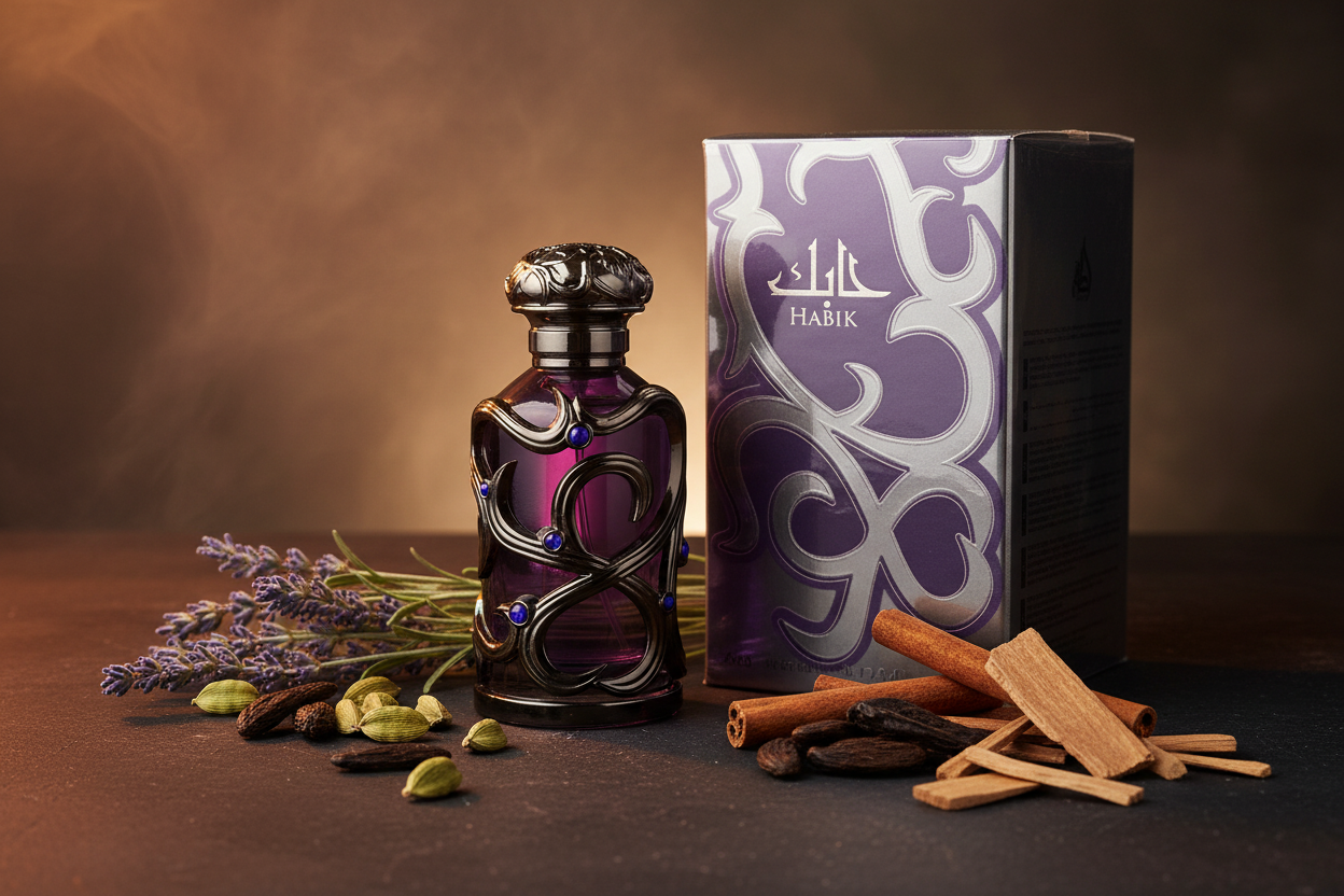 Lattafa Habik Man lifestyle note olfattive lavanda cardamomo cannella spezie aromatiche