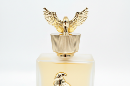 Shaheen Gold Lattafa dettaglio tappo dorato etichetta craftsmanship eau de parfum luxury
